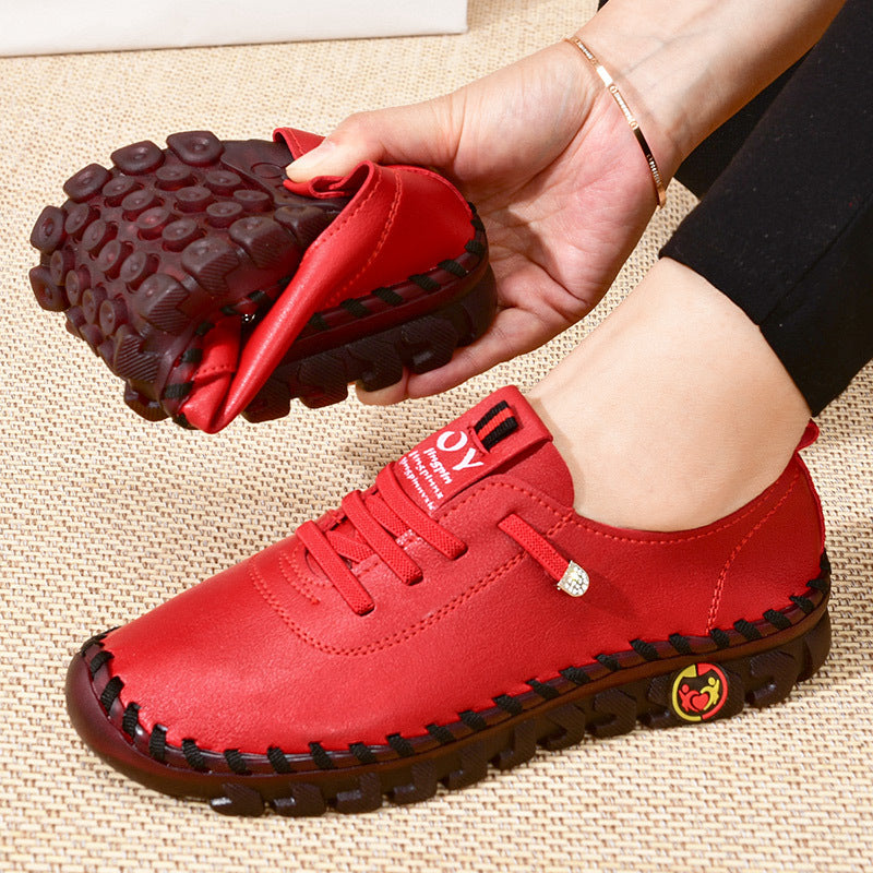 Comfortable Chic - Women's Oxfords - Handmade, Breathable, Lightweight, Non Slip, Lace Up, Slip On, Soft Insoles, Easy Walking Shoes for Everyday Wear