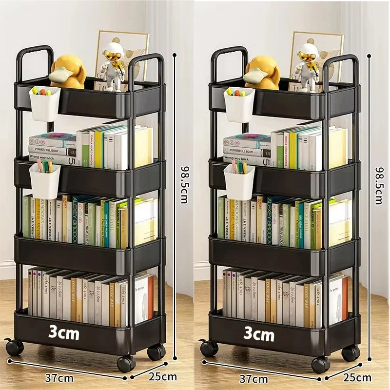Mobile Storage Rack Trolley Bedroom Multi-Layer Storage Racks Organizer Household Kitchen Multifunctional Cart With Wheels Shelf