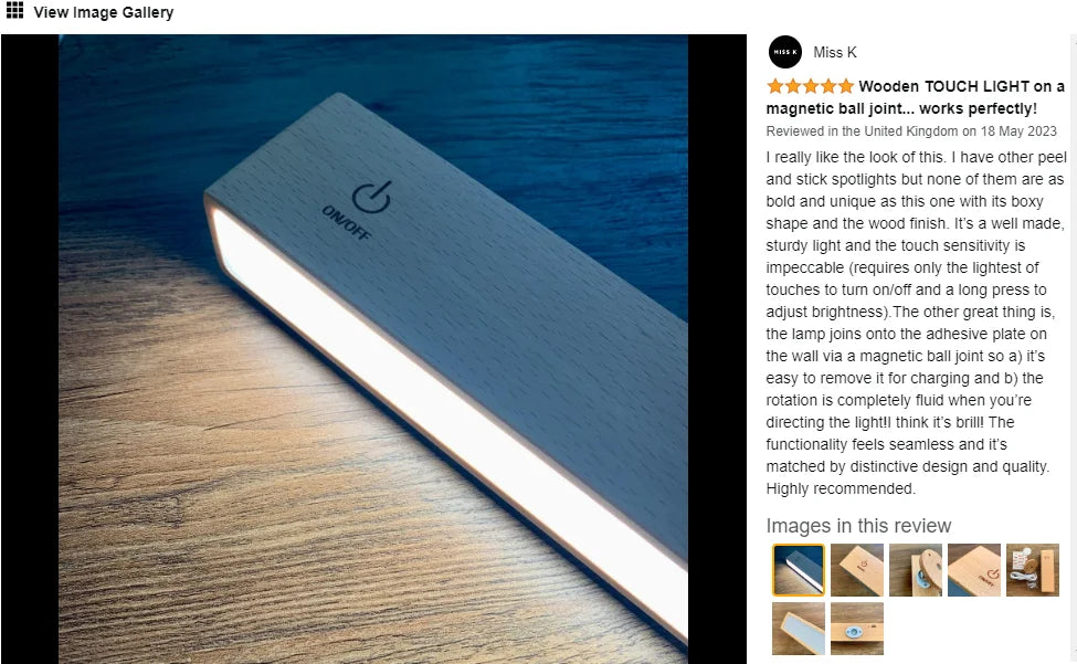 Nordic Wood Wall Lamp With 360 Rotate Dimmable Wall Sconce Touchable Magnetic For Bedroom Cordless Wall Mount Light For Reading