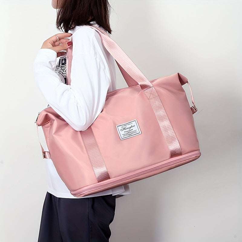 Chic Weekend Warrior: Durable, Stylish Duffel with Cosmetic Bag - Ideal Carry-On & Quick Trip Companion