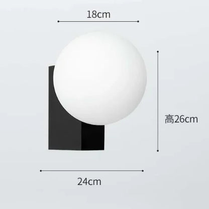 Denmark Wall Lamp Sconce Light with Glass Ball G9 Bulb Metal Base